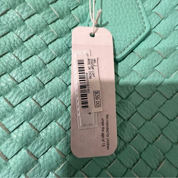 Charming Charlie Basketweave Bowler Bag - Picture 6 of 9